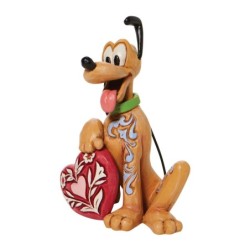 Pluto Heart Mini Figurine Disney Traditions by Jim Shore