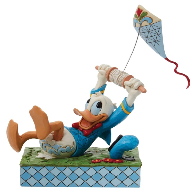 A Flying Duck Donald Duck with a Kite Figurine Disney Traditions by Jim Shore