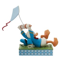 A Flying Duck Donald Duck with a Kite Figurine Disney Traditions by Jim Shore
