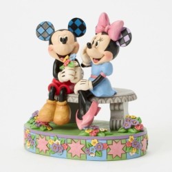 A Blooming Romance Mickey and Minnie Bench