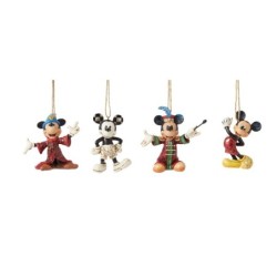 Mickey Mouse Hanging Ornaments Set of 4 Disney Traditions by Jim Shore