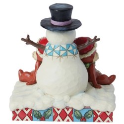 Snow Much Fun Chip n Dale Snowman Figurine Disney Traditions by Jim Shore