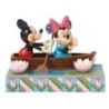 Row-mance is in the Air Mickey Minnie in a Rowboat Light-up Figurine Disney Traditions by Jim Shore