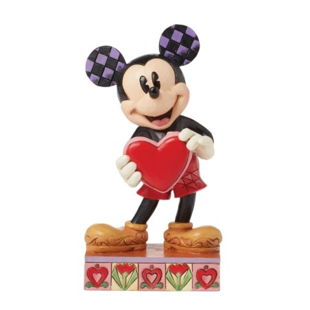 A Love Note Mickey with Personalised Heart Figurine Disney Traditions by JimShore