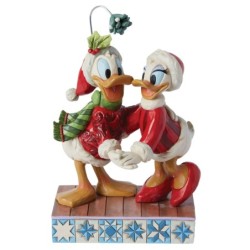 Merry Mistletoe Donald Duck and Daisy Duck Mistletoe Christmas Figurine Disney Traditions