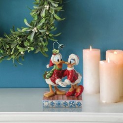 Merry Mistletoe Donald Duck and Daisy Duck Mistletoe Christmas Figurine Disney Traditions
