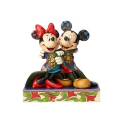 Mickey and Minnie Mouse in Blanket Figurine Disney Traditions