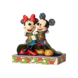 Mickey and Minnie Mouse in Blanket Figurine Disney Traditions