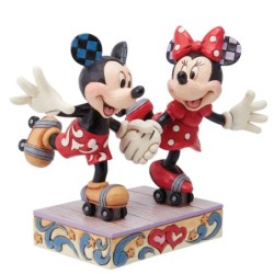 A Sweet Skate Mickey and Minnie Mouse Rollar Skating Figurine Disney Traditions by Jim Shore