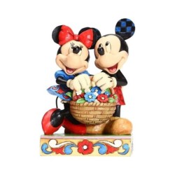 Mickey and Minnie with Flowers Figurine Disney Traditions