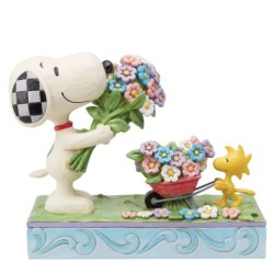 Fresh Picked Blooms Snoopy and Woodstcok Picking Flowers Figurine