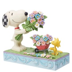 Fresh Picked Blooms Snoopy and Woodstcok Picking Flowers Figurine