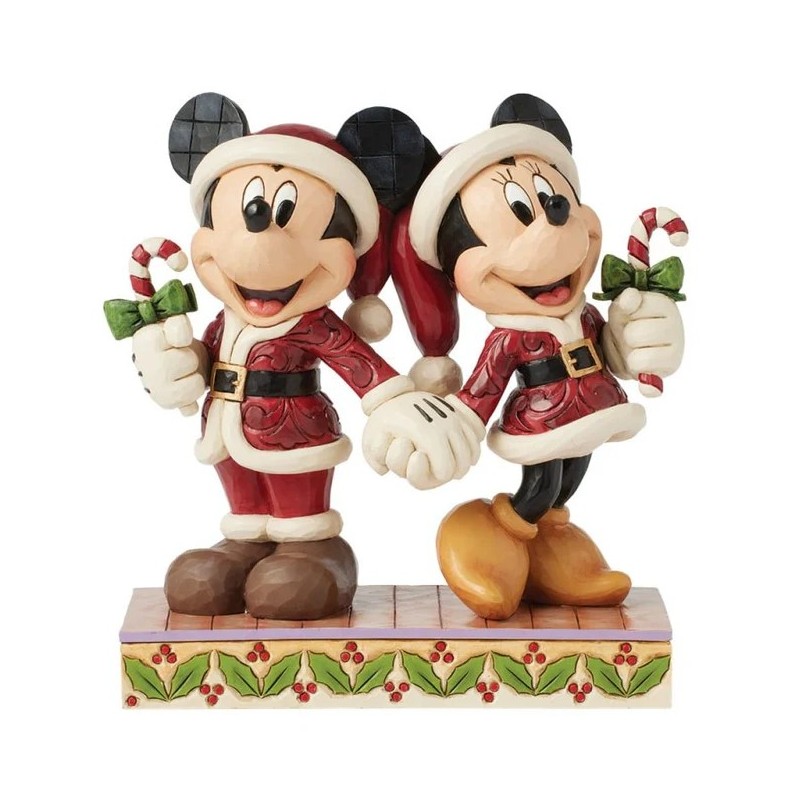 Candy Cane Christmas Mickey Minnie with Candy Canes Pre Order Due Q3 2025