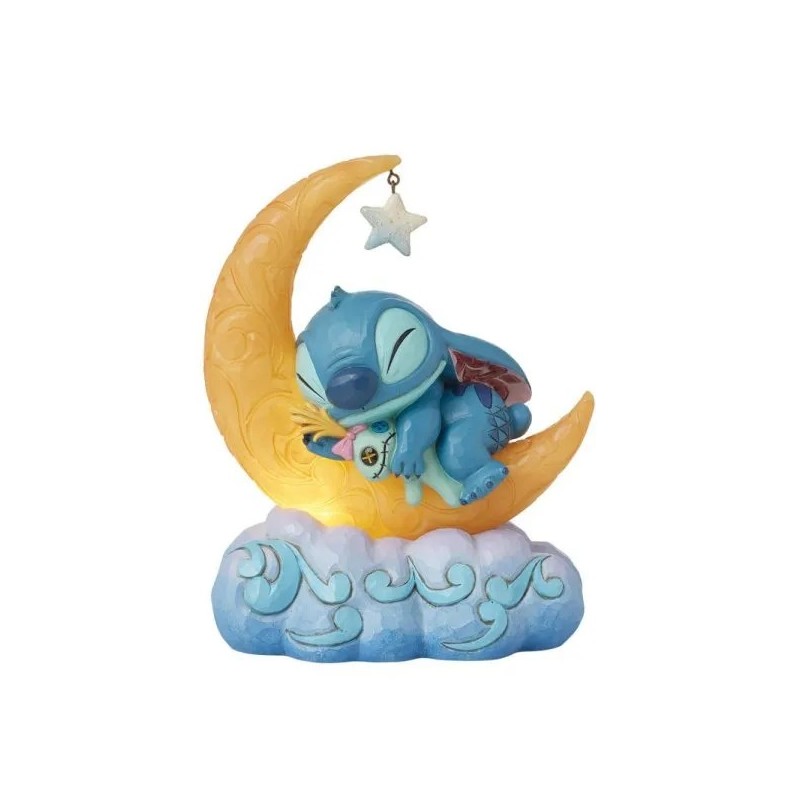 Sweet Dreams Stitch Scrump on Light-up Moon Figurine Disney Traditions Pre Order Due 2025