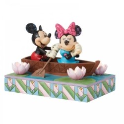 Row-mance is in the Air Mickey Minnie in a Rowboat Light-up Figurine Disney Traditions Pre Order Due 2025