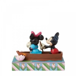 Row-mance is in the Air Mickey Minnie in a Rowboat Light-up Figurine Disney Traditions Pre Order Due 2025