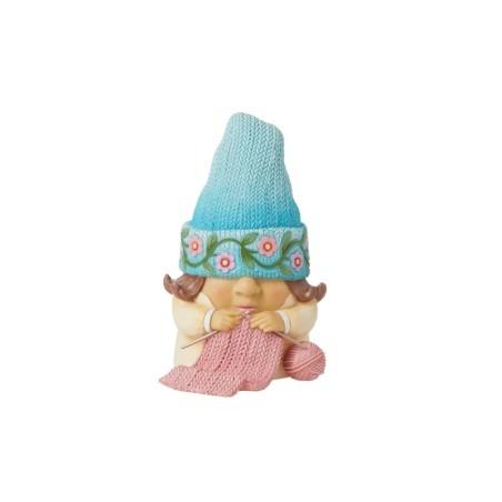 Knitted by Hand Knitter Gnome Figurine Heartwood Creek by Jim Shore