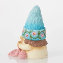 Knitted by Hand Knitter Gnome Figurine Heartwood Creek by Jim Shore