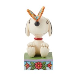 The Perfect Landing Snoopy with Butterfly on Nose Figurine Peanuts