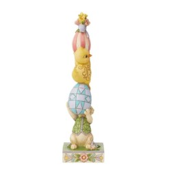 Playful Pile-up Stacked Bunny Figurine Heartwood Creek by Jim Shore