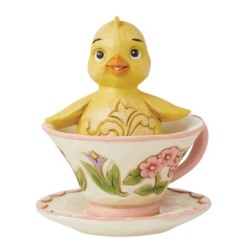 Tiny Chick in a Teacup Figurine Heartwood Creek by Jim Shore