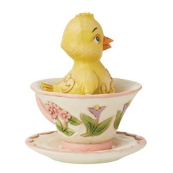 Tiny Chick in a Teacup Figurine Heartwood Creek by Jim Shore