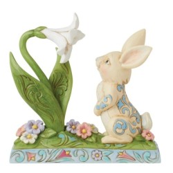 Scent of Spring Bunny Lilly Figurine Heartwood Creek by Jim Shore