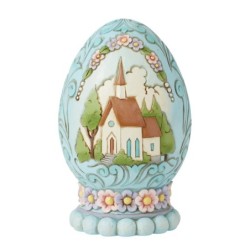 Let Us Rejoice Church Egg Diorama Heartwood Creek by Jim Shore