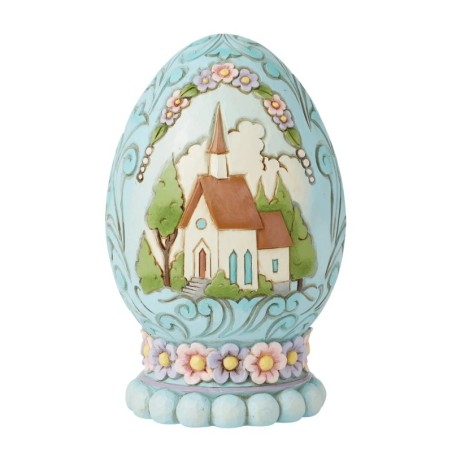 Let Us Rejoice Church Egg Diorama Heartwood Creek by Jim Shore