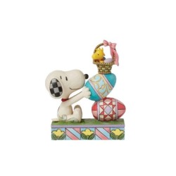 Eggcellent Tower Snoopy Woodstock Stacked Easter Eggs Figurine Peanuts