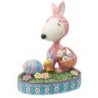Easter Hoppyness Snoopy and Woodstock in Bunny Suits Figurine Peanuts
