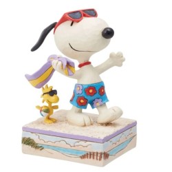 Beach Buddies Snoopy Woodstock on the Beach Figurine Peanuts by Jim Shore