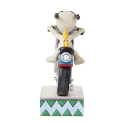 Cool Riders Snoopy and Woodstock Riding a Motorcycle Figurine Peanuts by JimShore