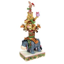 Friendship Festivities Christmas Winnie the Pooh Stacked Figurine Disney Traditions
