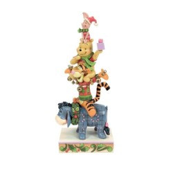 Friendship Festivities Christmas Winnie the Pooh Stacked Figurine Disney Traditions