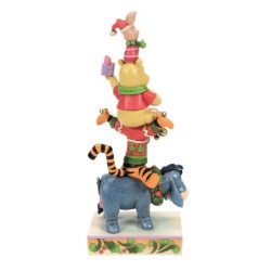 Friendship Festivities Christmas Winnie the Pooh Stacked Figurine Disney Traditions